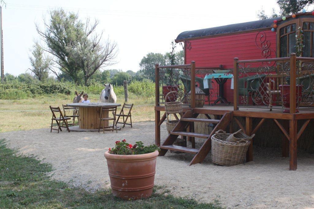 La Roulotte "Les Saintes" Bed and Breakfast Buitenkant foto